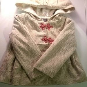 Tahari Baby Twill Pleated Dress Coat Gold